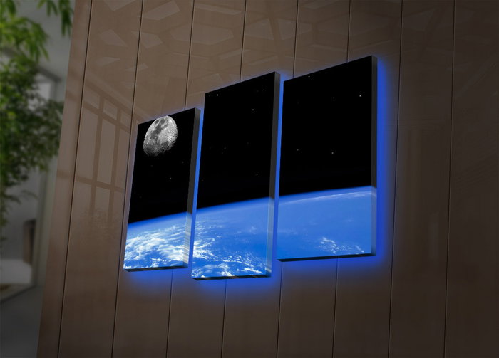 Wallity 3PATDACT-31 Lienzo Decorativo Iluminado con LED de 3 Piezas Wallity 3PATDACT-31 Lienzo Decorativo Iluminado con LED de 3 Piezas